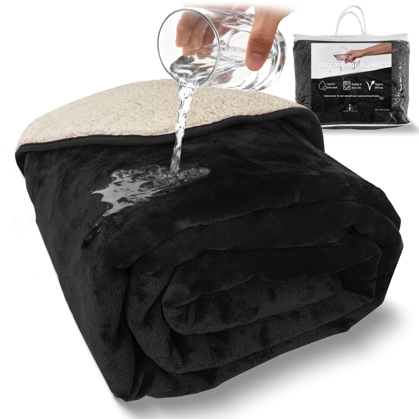 Sherpa Waterproof Intimacy Throw Blanket