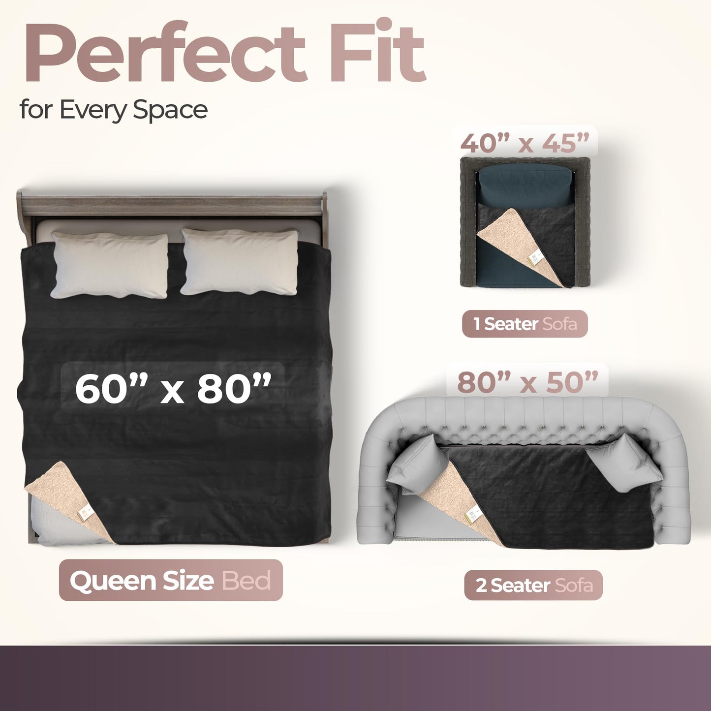 Sherpa Waterproof Intimacy Throw Blanket