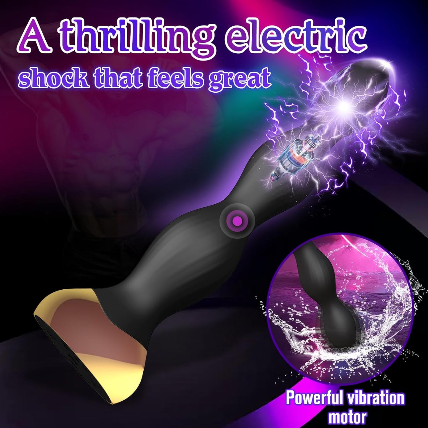 Vibromasseur perlé ShockSpire – Contrôle Électro & Vibrations
