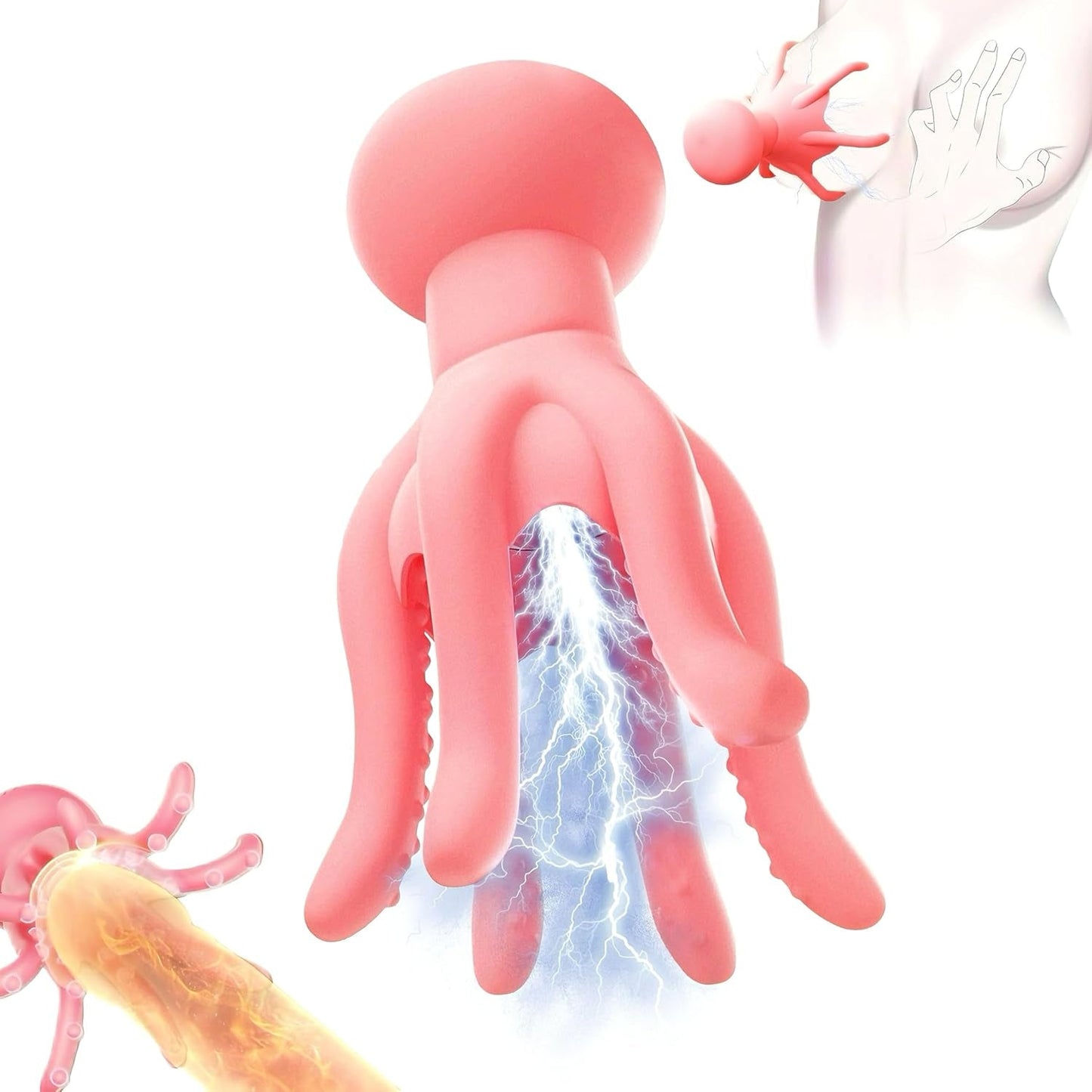 Vibrador de Pezones Eléctrico Shocktopus