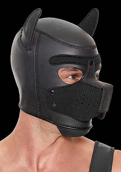 Shots Ouch Puppy Play Puppy Hood - Black