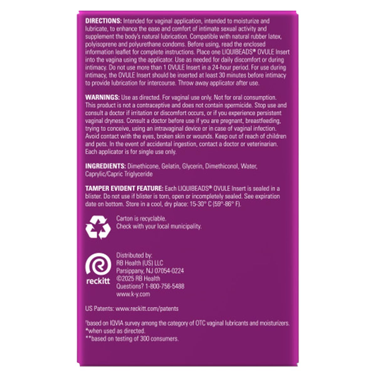 Silicone Intimate Moisture Bead Inserts