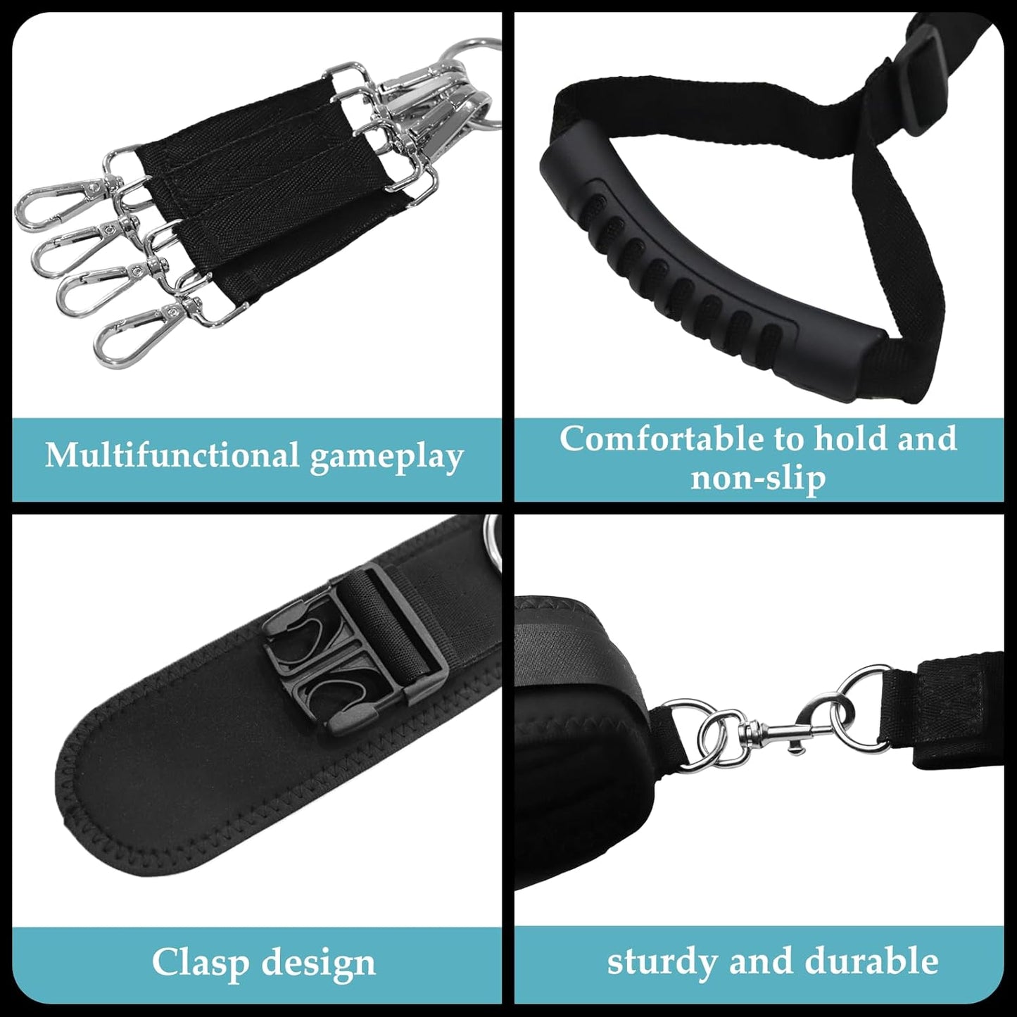 SinGrip Juego de arneses BDSM de 9 piezas