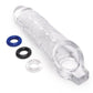 Size Up Studded Clear View Penis Extender with Ball Loop