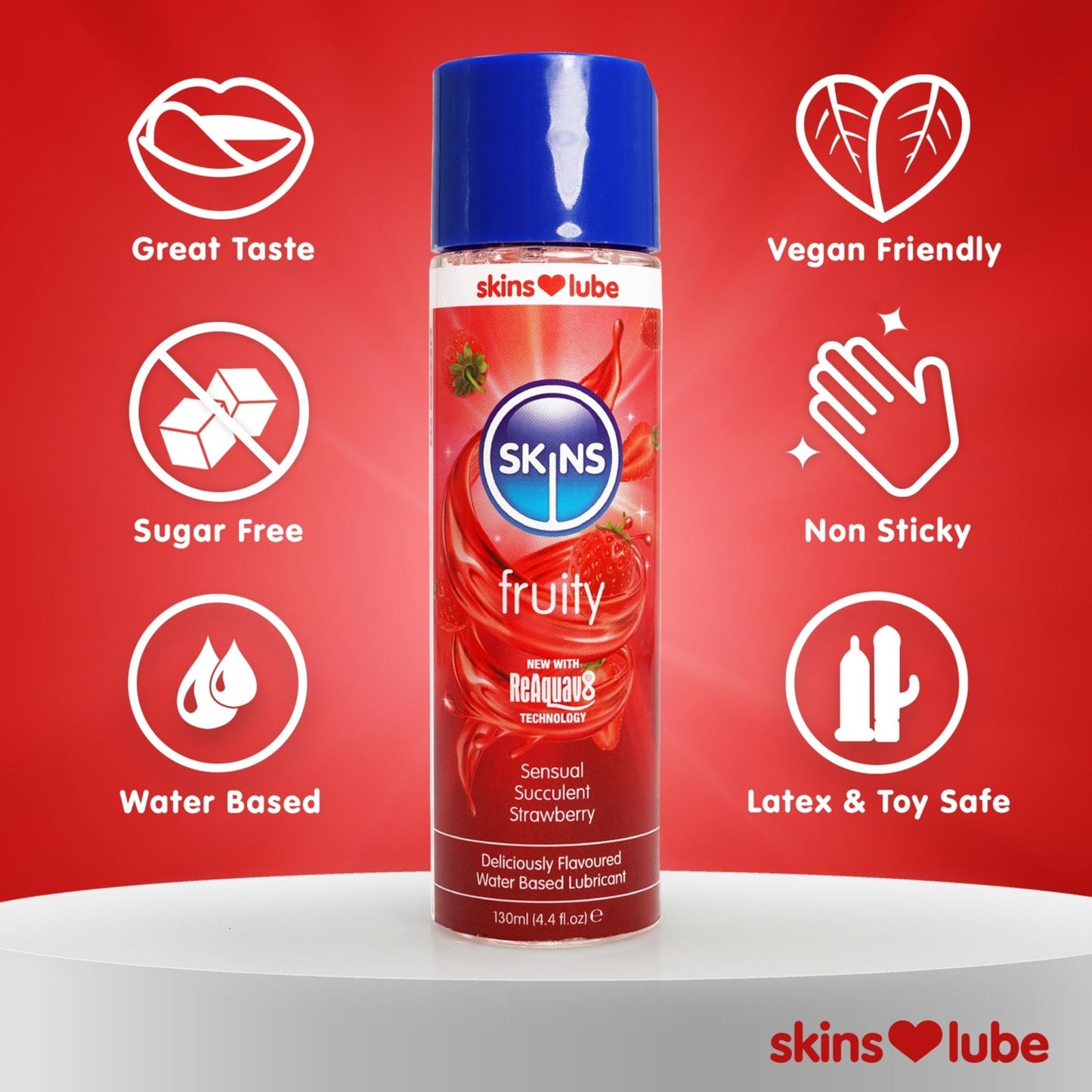 Strawberry Flavored Edible Lube Gel