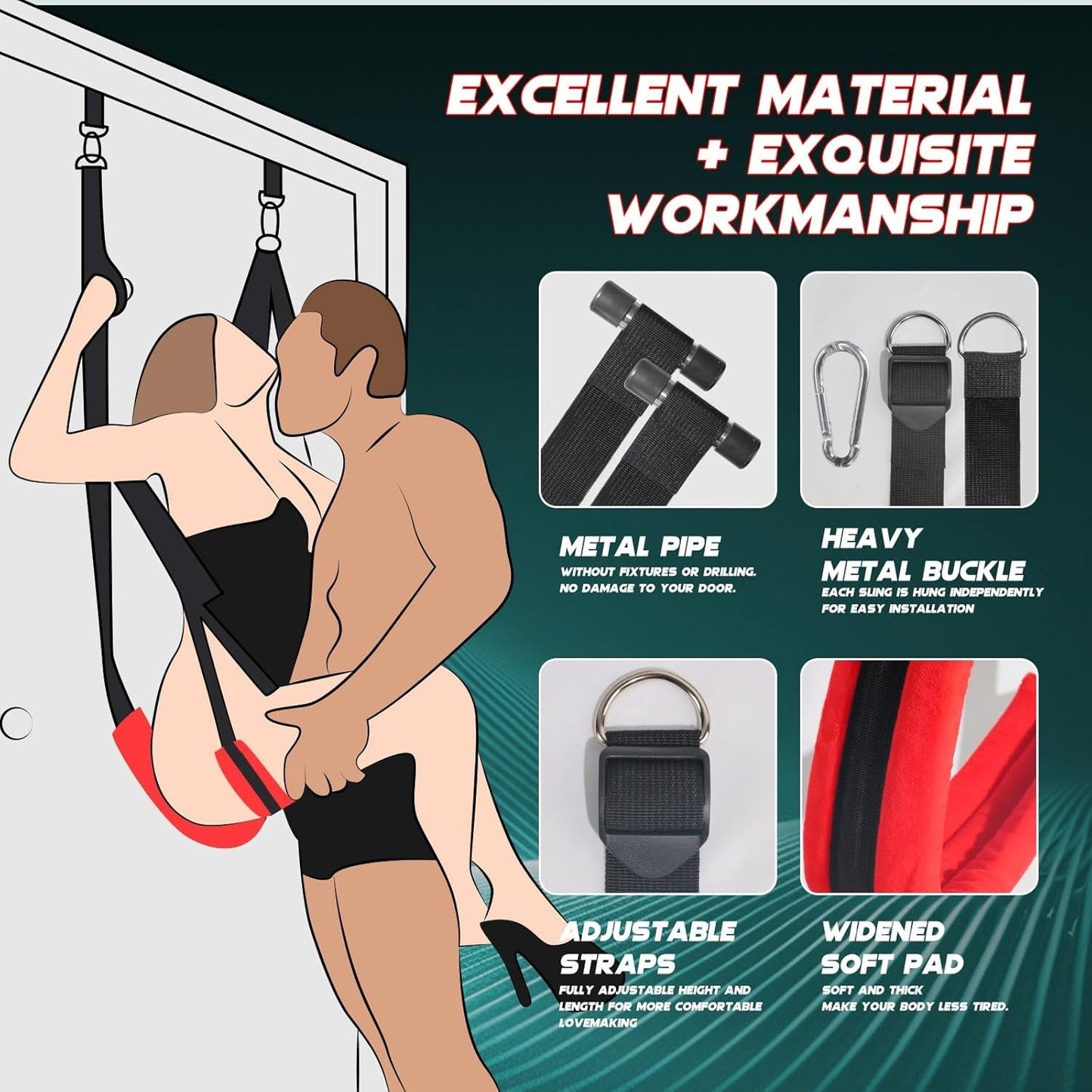 SkyBound 360° Rotating Sex Swing Padded Sling