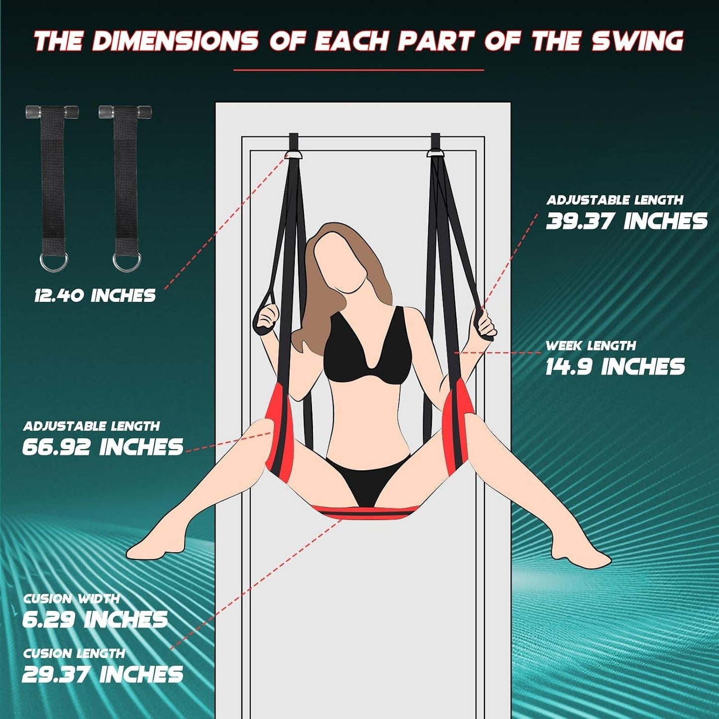 SkyBound 360° Rotating Sex Swing Padded Sling