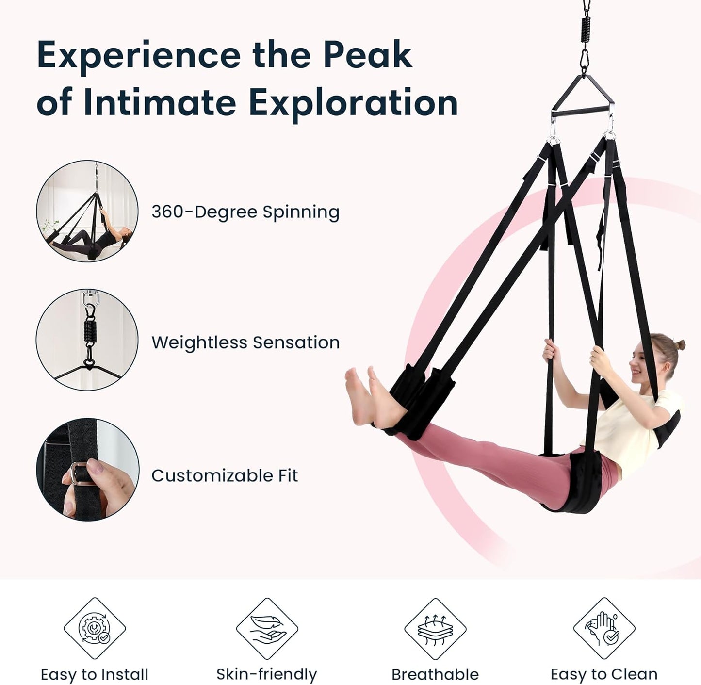 Columpio sexual de techo SkyPulse 360°