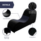 Elegante Chaiselongue de Terciopelo Curvo e Íntimo - Negro