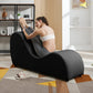 Elegante Chaiselongue de Terciopelo Curvo e Íntimo - Negro