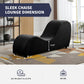 Elegante Chaiselongue de Terciopelo Curvo e Íntimo - Negro