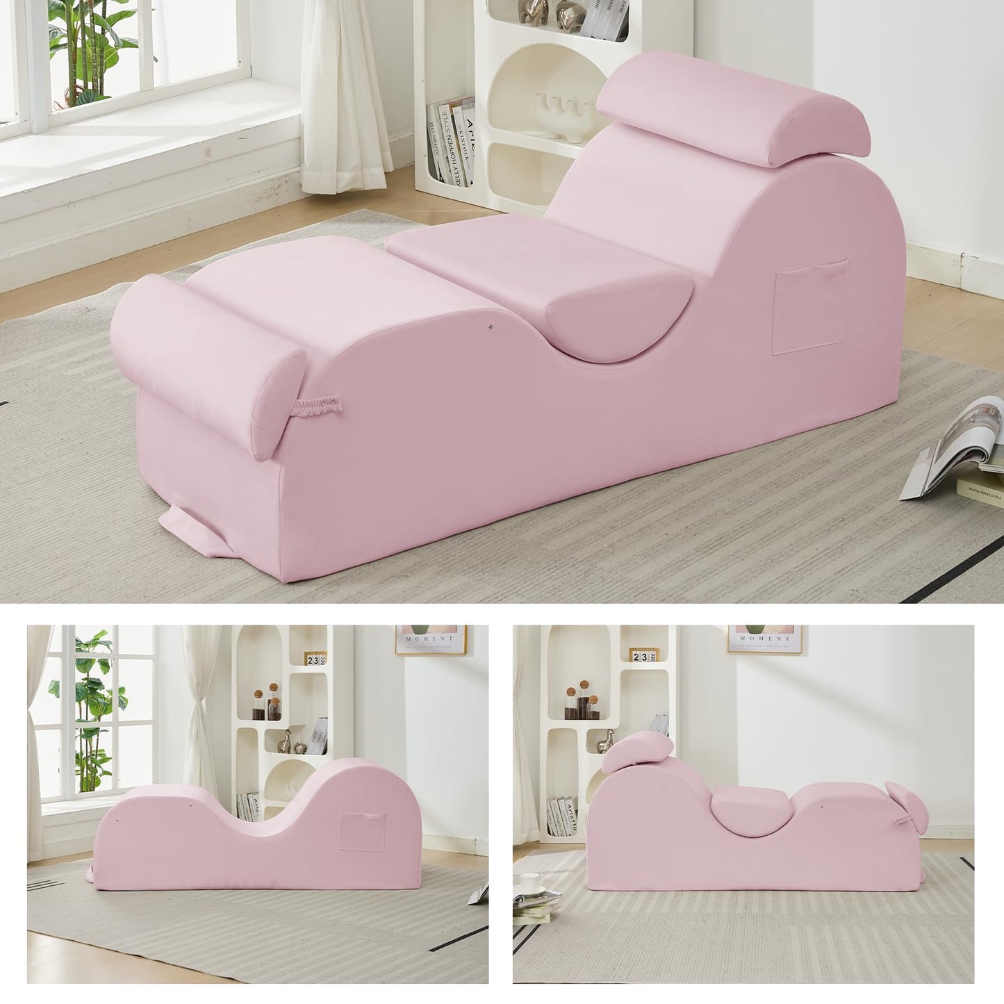 Sillón Elegante Rosa para Sexo Íntimo