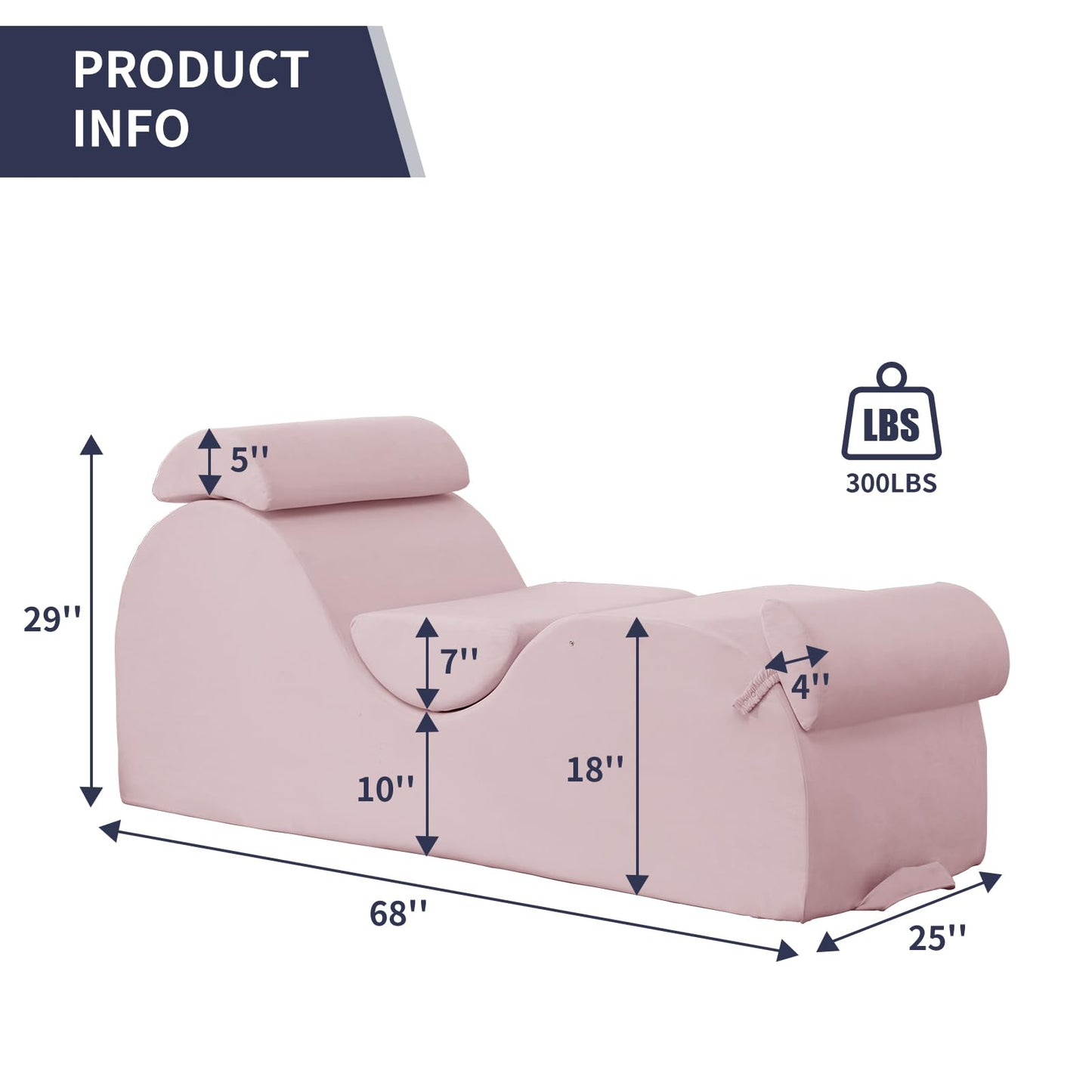 Sillón Elegante Rosa para Sexo Íntimo