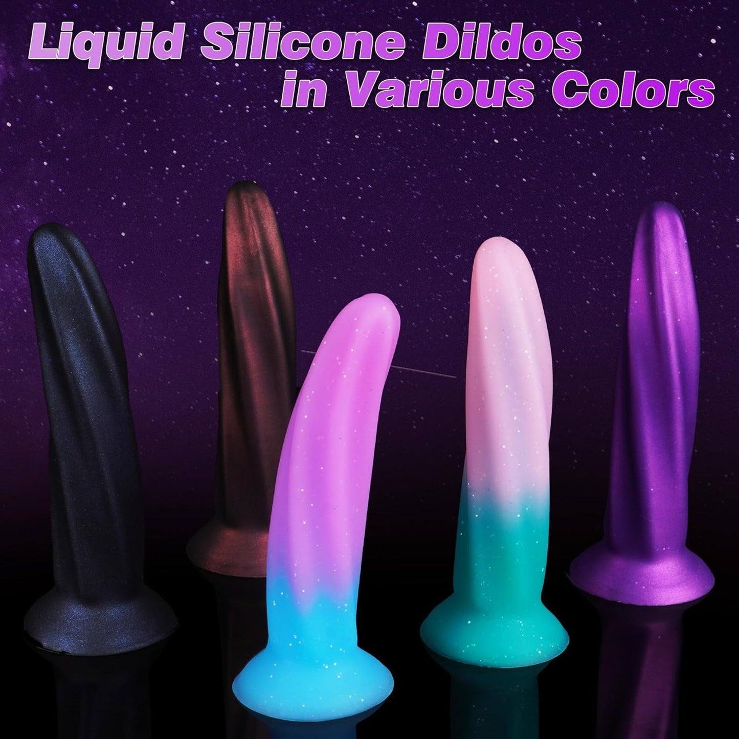 SlimGlide 6" Slim Silicone Beginner Dildo Suction Cup