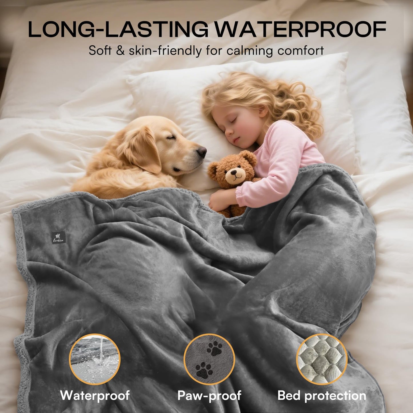 Soft Waterproof Sherpa Intimacy Throw Blanket