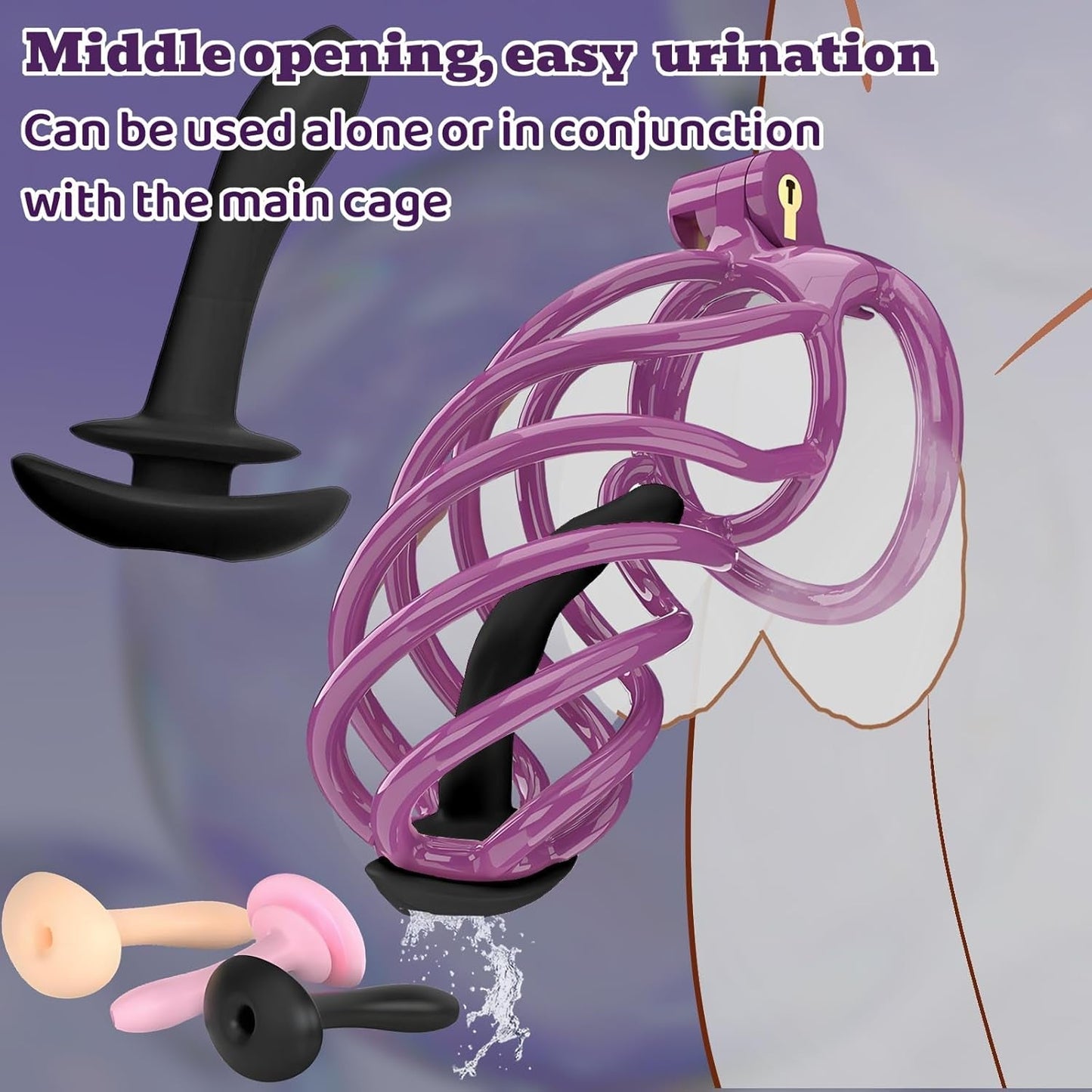 SoftBind Hollow Silicone Urethral Plug Chastity Sound