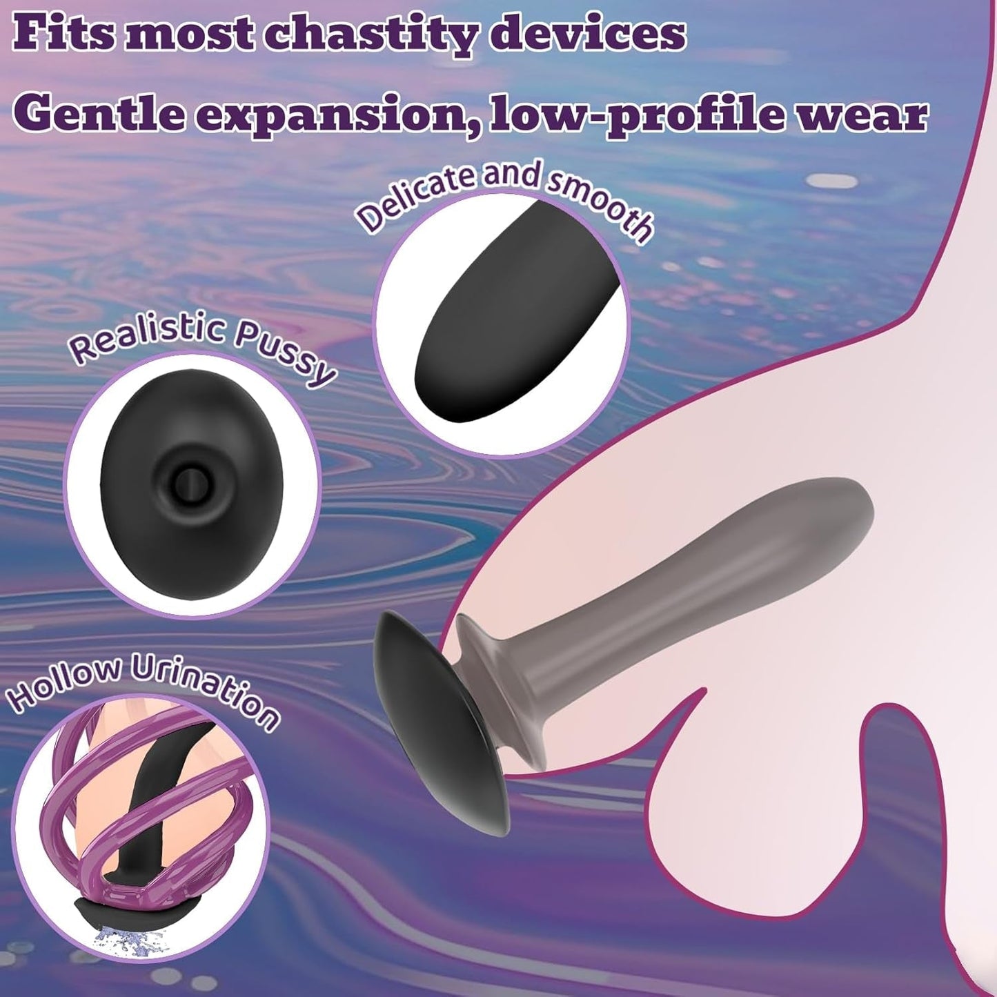SoftBind Hollow Silicone Urethral Plug Chastity Sound