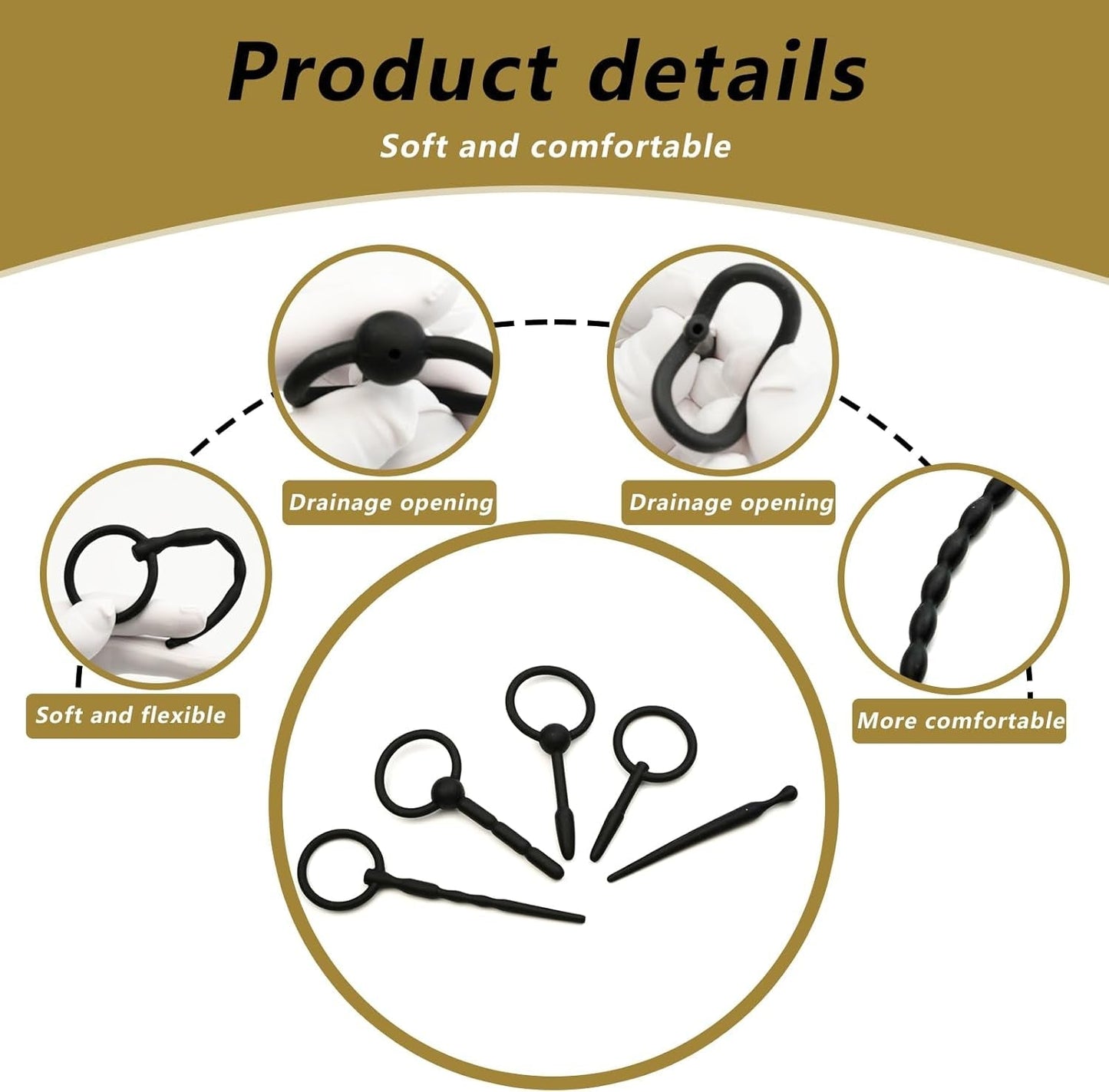 SoftEight 8-Piece Silicone Urethral Sound & Plug Set