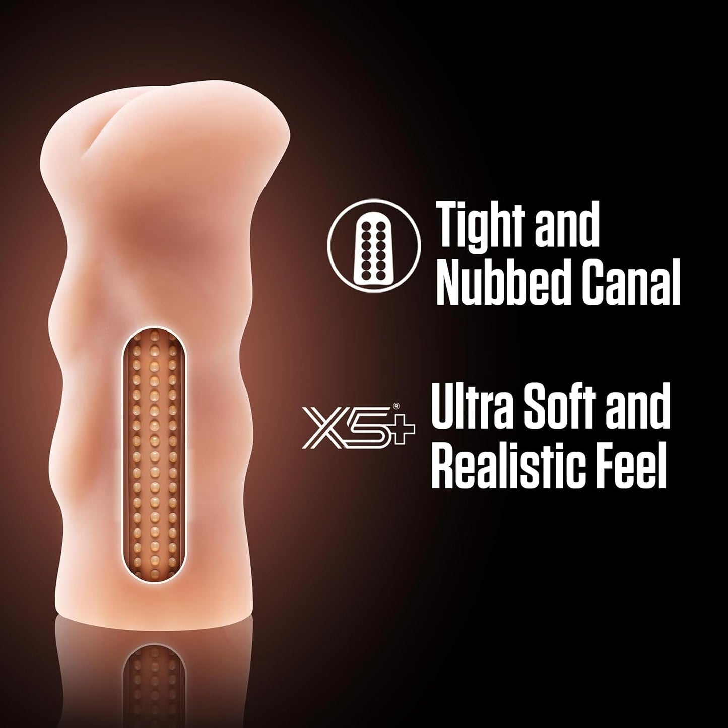 Estimulador anal SoftX Pocket Pussy con canal granulado