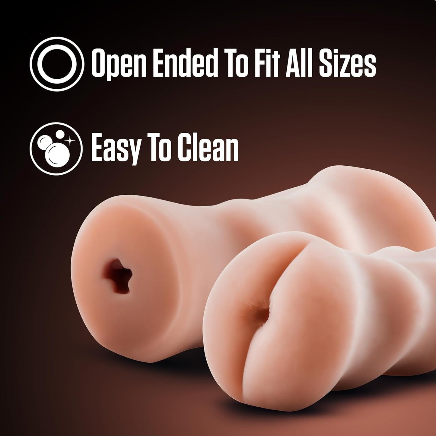 Estimulador anal SoftX Pocket Pussy con canal granulado