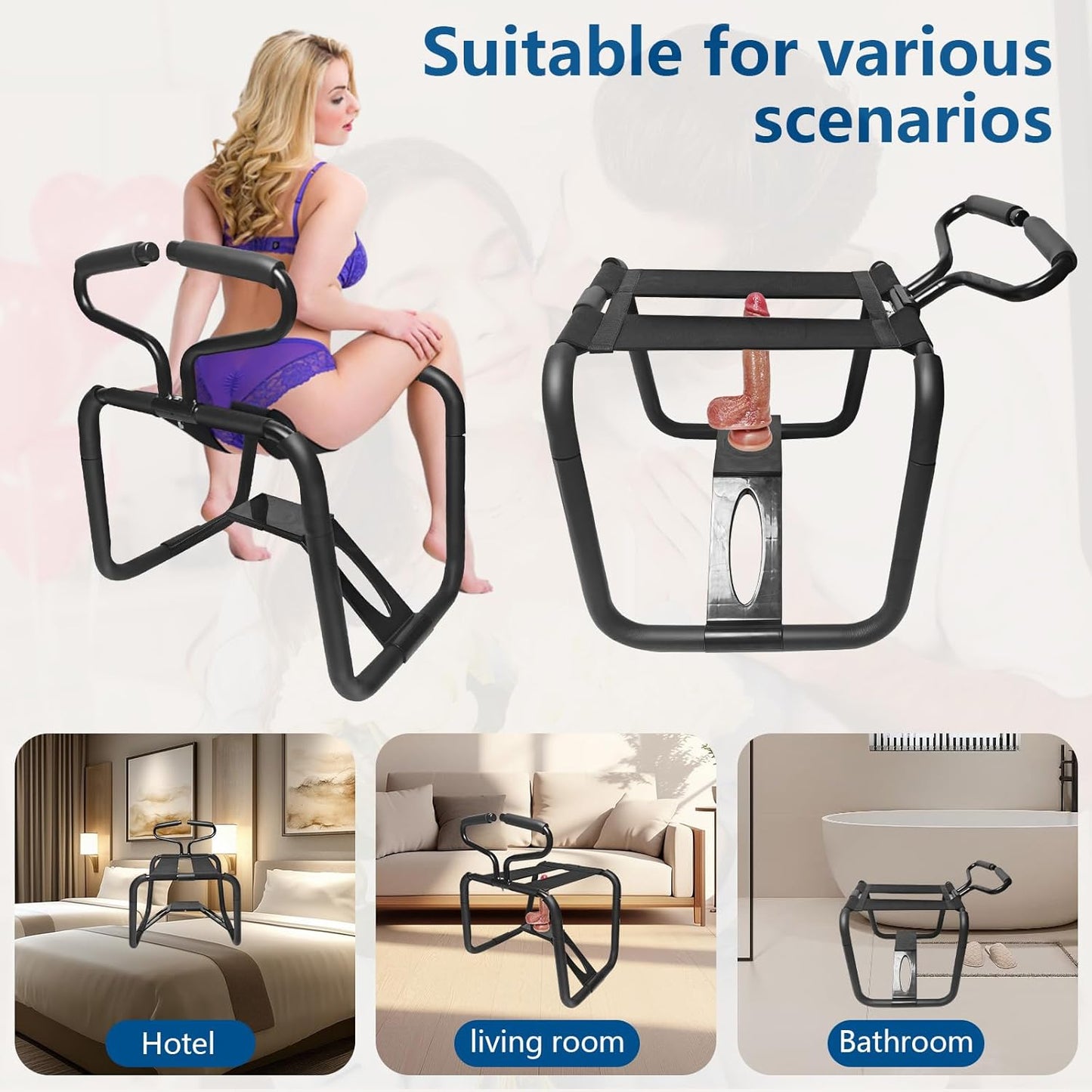 Sillón sexual SpinThrust con dildo y reposabrazos