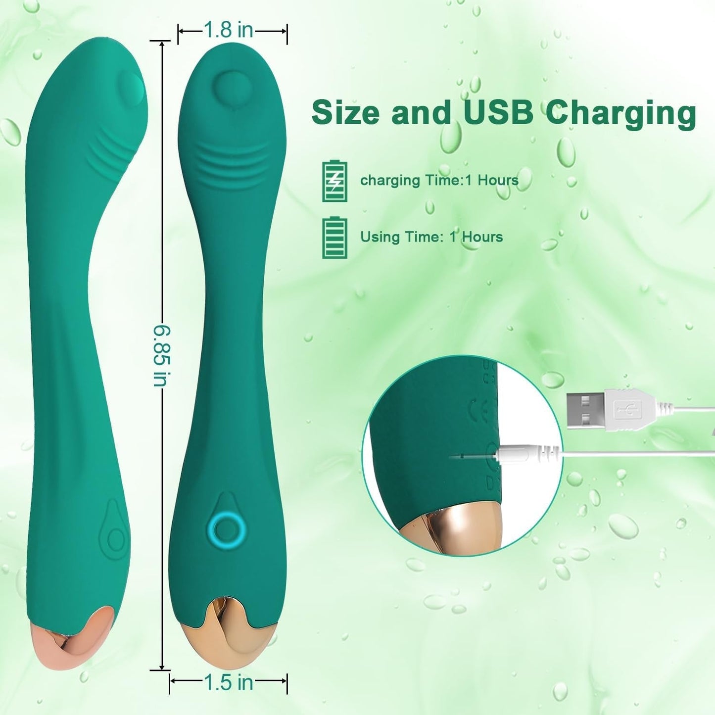 SpiralMuse Vibrador de varita para el punto G