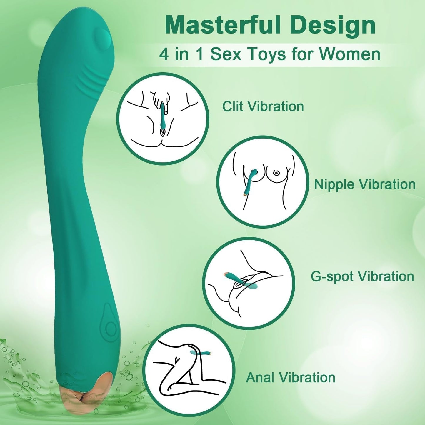 SpiralMuse Vibrador de varita para el punto G