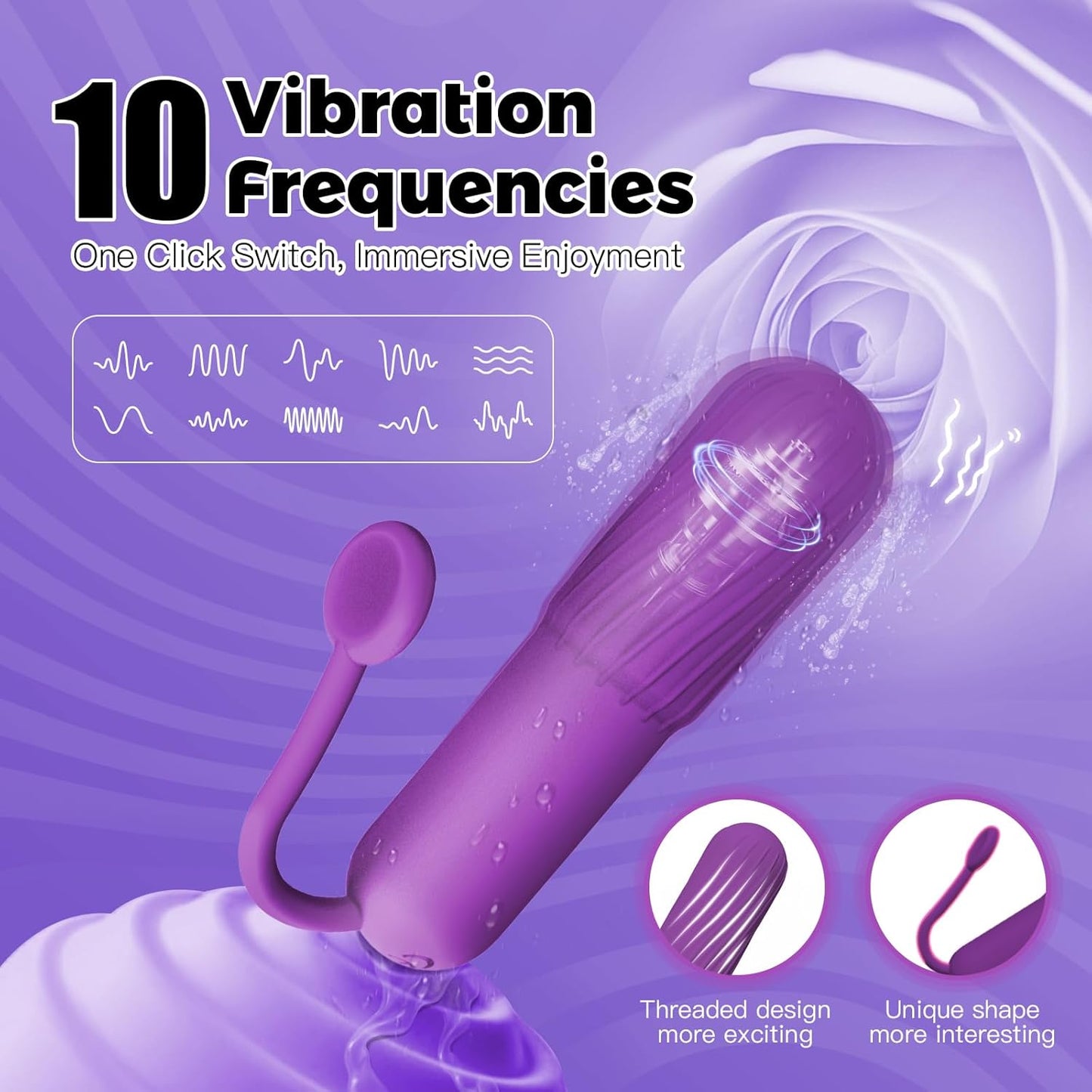Vibrador de bala con textura en espiral SpiralPulse