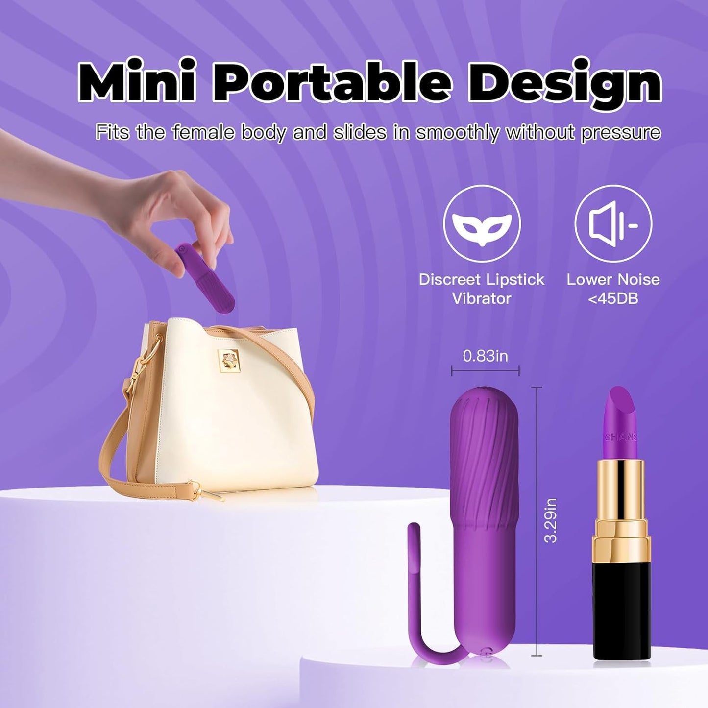 Vibrador de bala con textura en espiral SpiralPulse