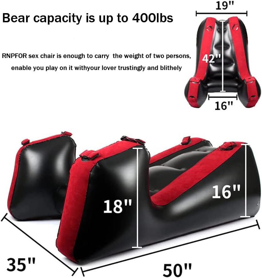 Sofá hinchable de posicionamiento | Cojín ergonómico de apoyo para la intimidad en pareja | Rampa portátil para el dormitorio o de viaje