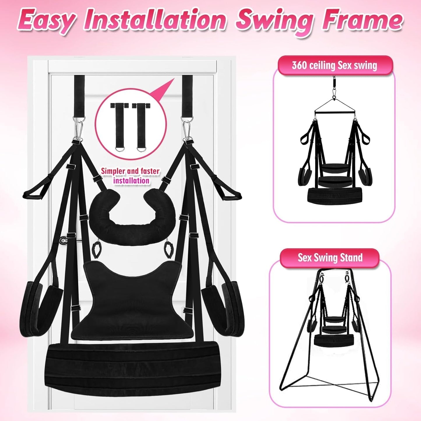 StandFree Freestanding Sex Swing Frame & Sling 800lb