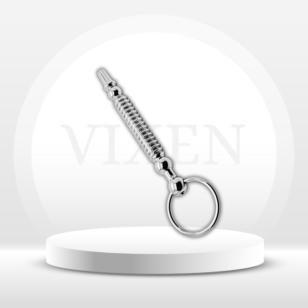 SteelFlow Hollow Ribbed Surgical Steel Urethral Plug
