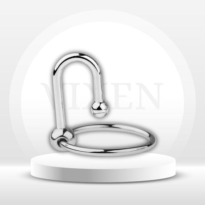 SteelHold Stainless Steel Cock Ring & Urethral Sound
