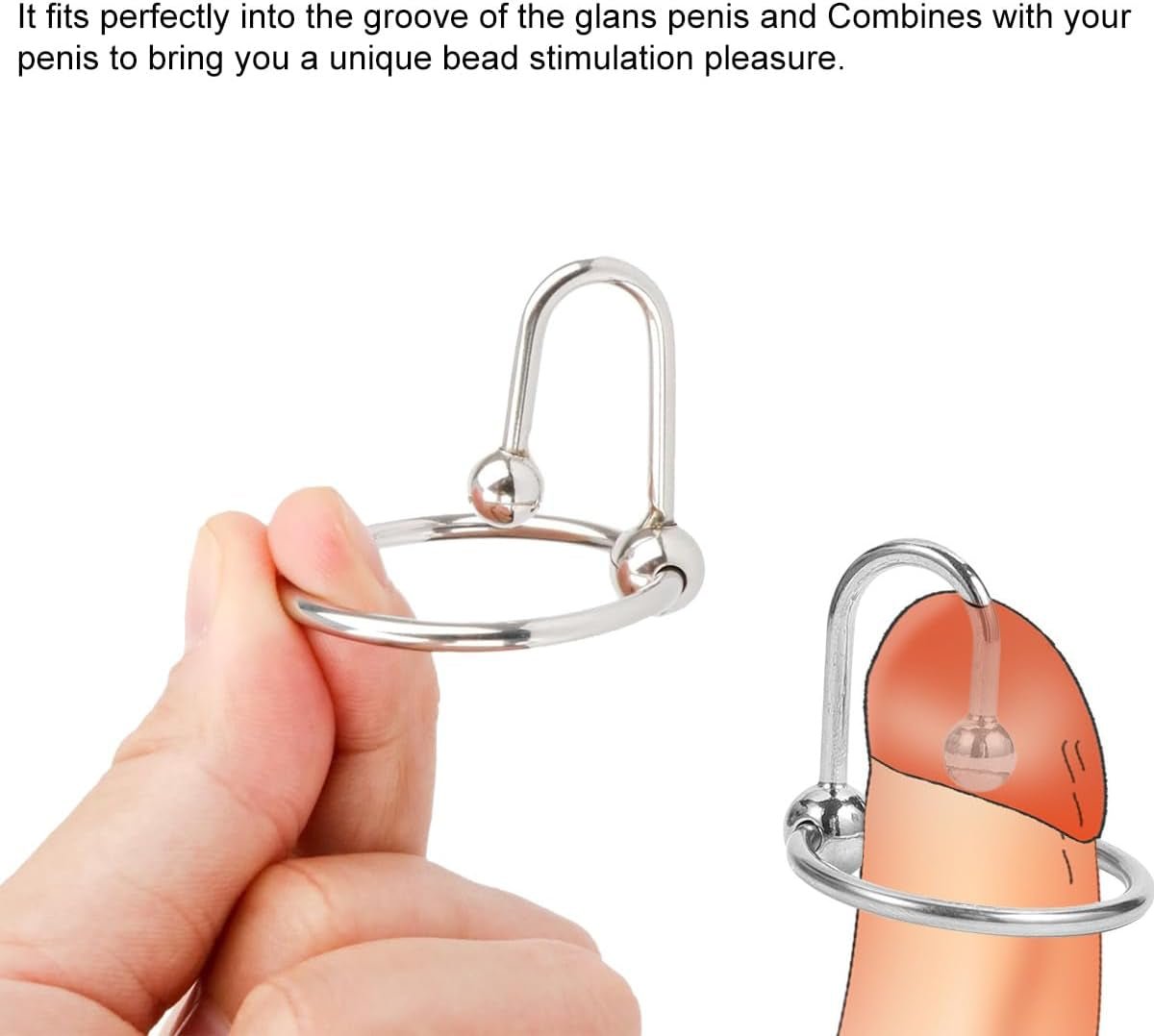 SteelHold Stainless Steel Cock Ring & Urethral Sound