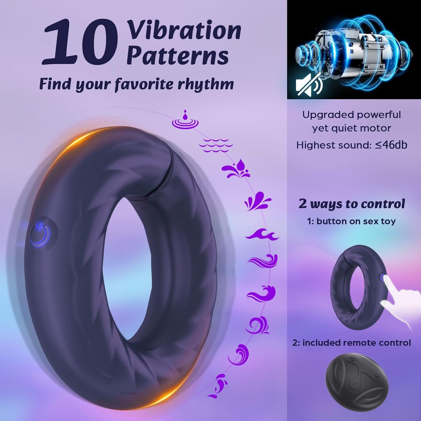 Anillo vibrador para el pene SteelPulse