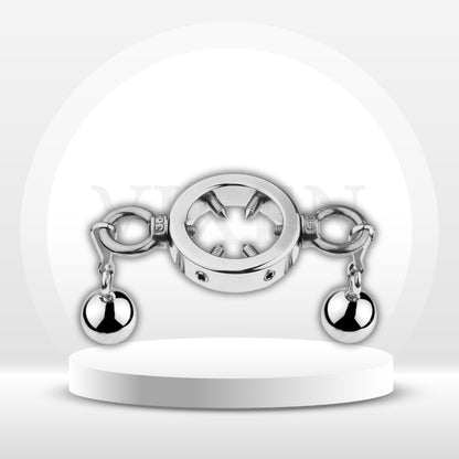 SteelVise Adjustable Stainless Steel CBT Ball Stretcher