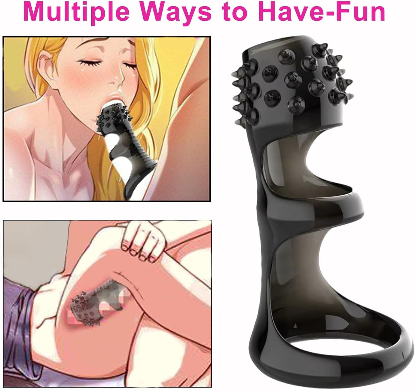 StimLock Juego de 4 fundas de silicona con anillos para pene