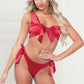 Satin Bow Beauty Bra Set