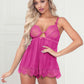 Lovely Eyelash Lace and Mesh Babydoll