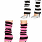 Striped Stay Up Ribbed Leg Warmers