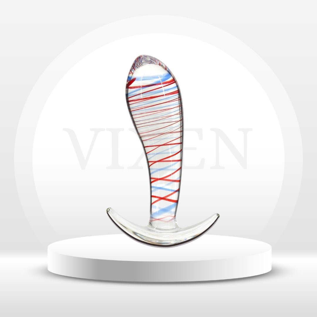 Tapon Anal de Cristal StripeGlow
