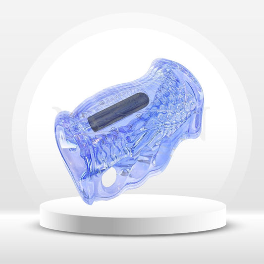 Funda de masturbador masculino StrokeLock con vibrador tipo bala