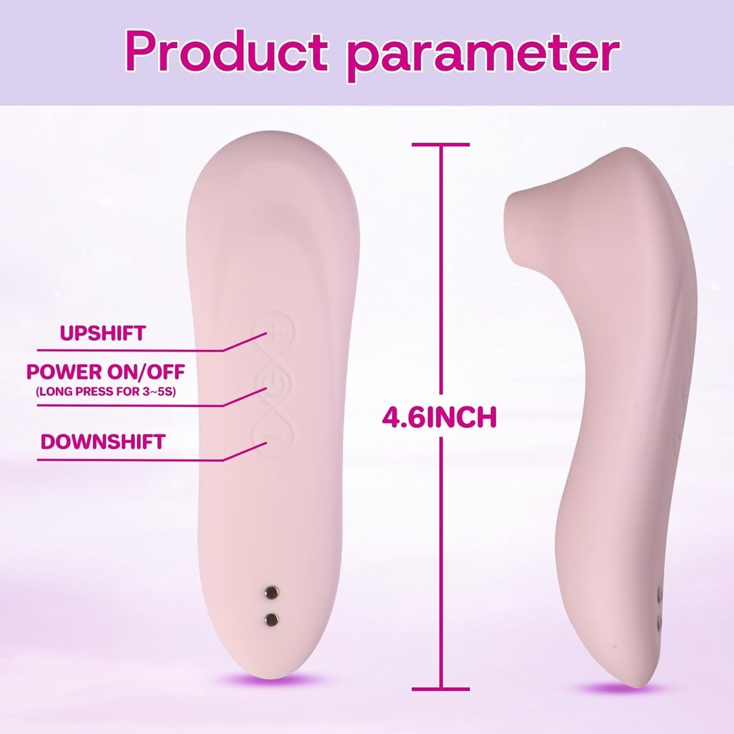 Vibrador de succión de clítoris recargable NovaWhisper Mini