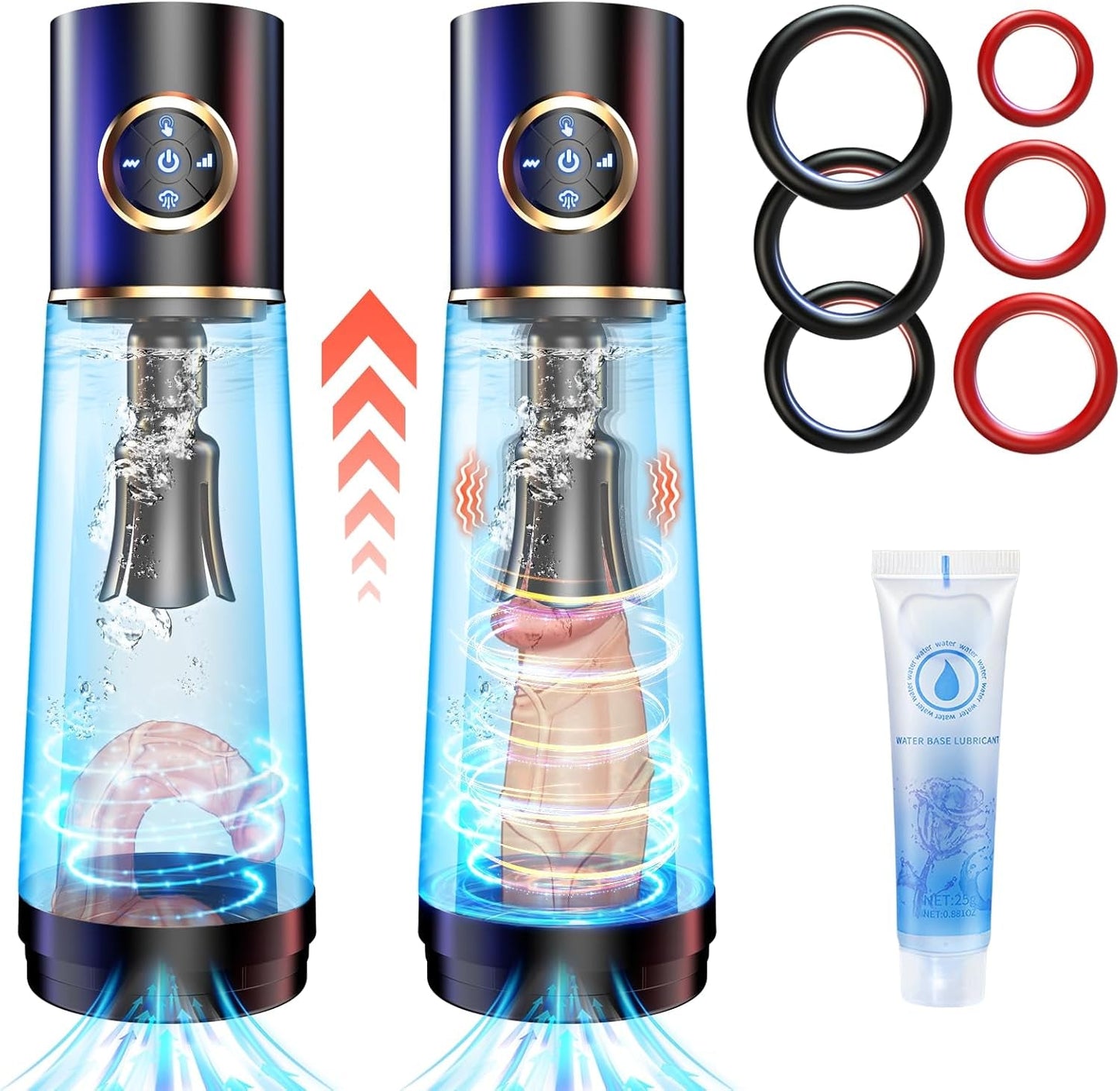Bomba de pene vibratoria 3 en 1 SuctionPro