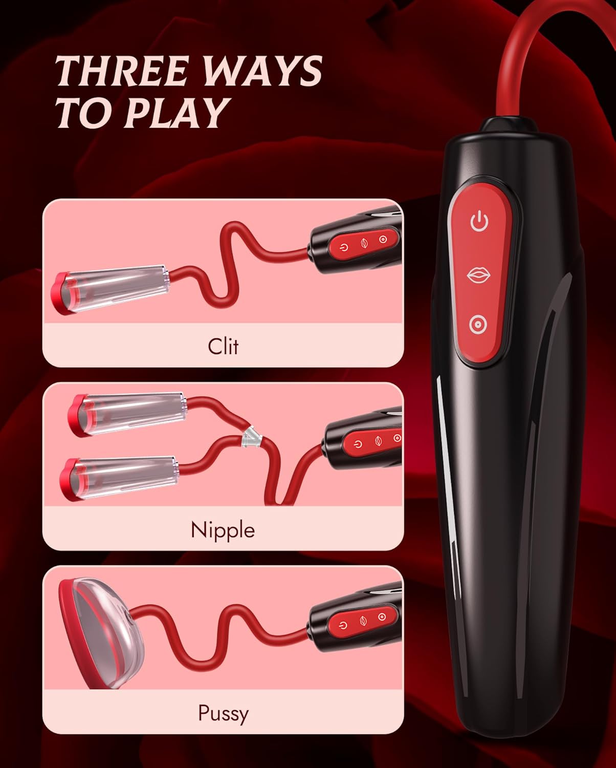 Bomba de placer 3 en 1 para vagina y pezones SuctionY