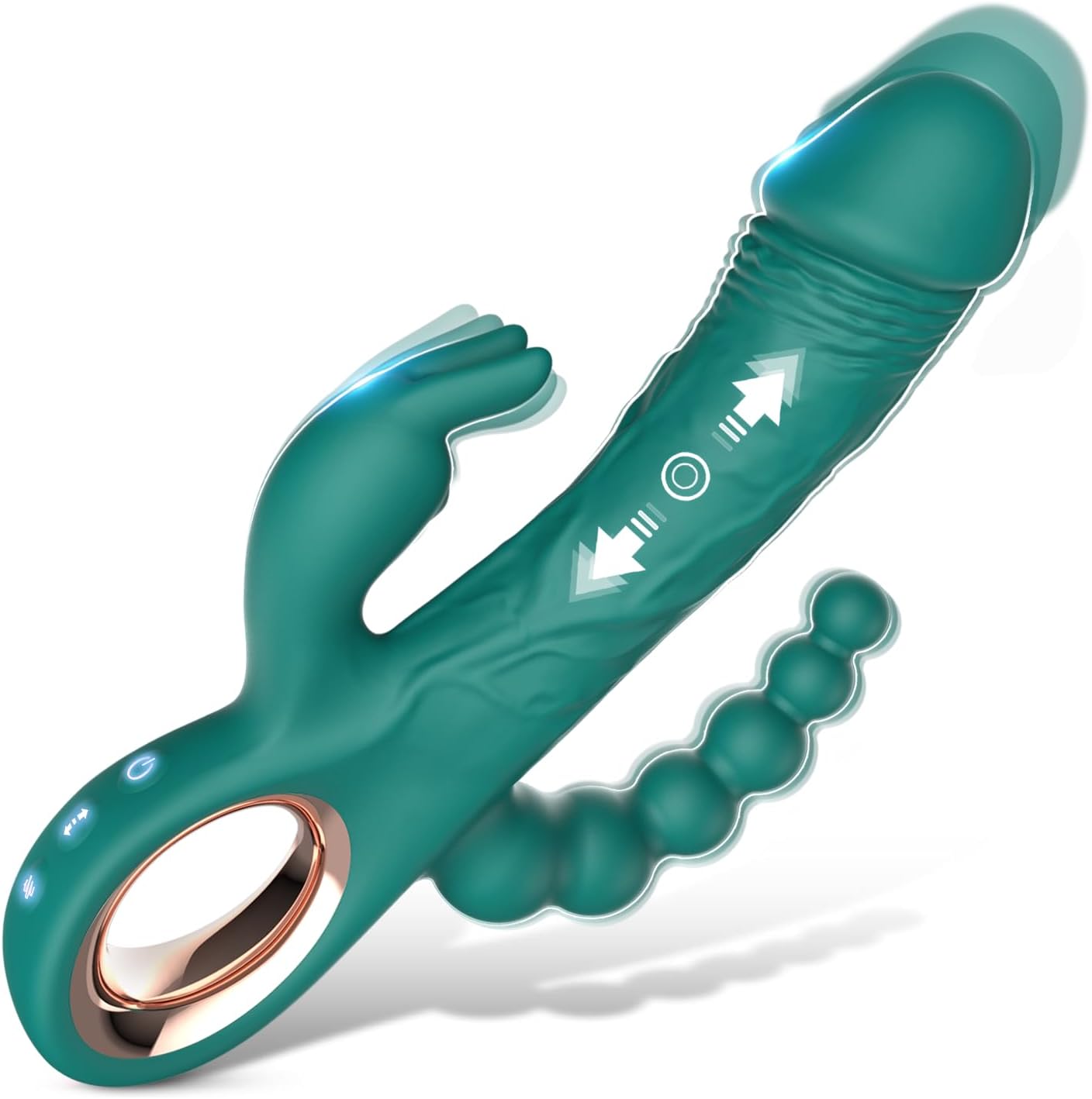 Vibrador SúperX Rabbit de empuje con bolas anales