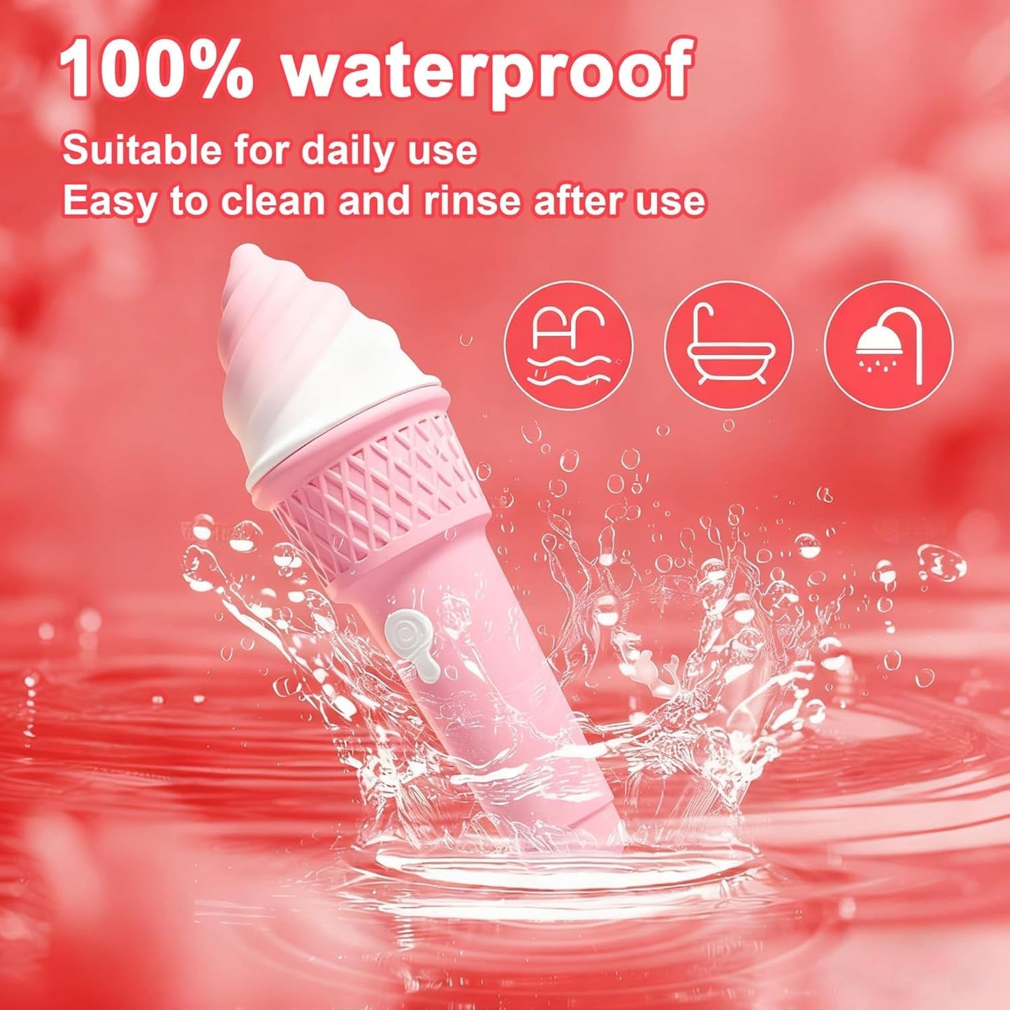 Vibrador en forma de varita SweetRush Magic Ice Cream