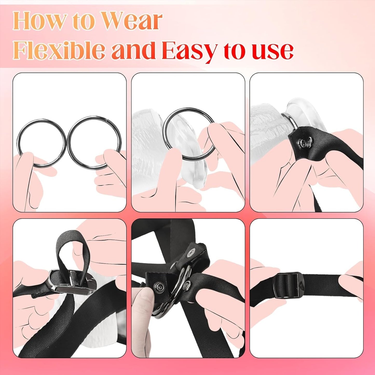 SwitchPlay Adjustable Strap-On Harness Dual O-Rings