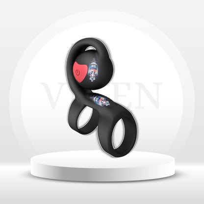 Anneau vibrant pour pénis et stimulateur clitoridien contrôlé par application SyncSpark