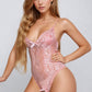 Daisy Lace Crotchless Teddy